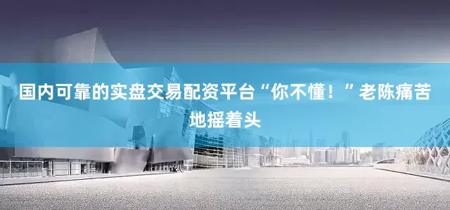 国内可靠的实盘交易配资平台“你不懂！”老陈痛苦地摇着头